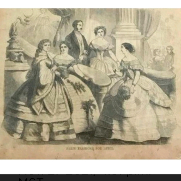 Antique Wood Engravings, Paris Fasion Week - Picture 2 of 3